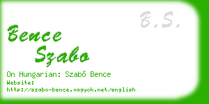 bence szabo business card